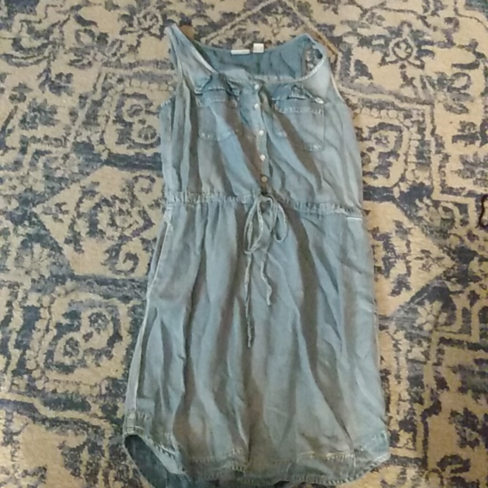 Cato acid wash tencel shirt dress xs